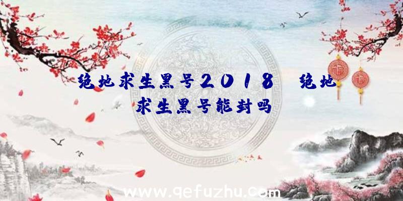 「绝地求生黑号2018」|绝地求生黑号能封吗